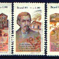 Brazil 1989 Book Day set of 3 (writers) unmounted mint SG 2388-90*