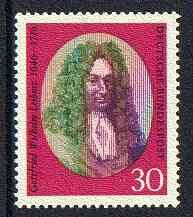 Germany - West 1966 Death Anniversary of Gottfried Leibniz (scientist & Mathematician) unmounted mint SG 1423*