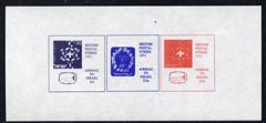 Cinderella - Israel 1971 imperf m/sheet (with reduced size 4s6d blue, 22p red & 22p blue) produced for use during Great Britain Postal strike, unmounted mint