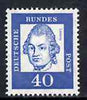 Germany - West 1961 Gotthold Lessing 40pf (Writer) on ordinary paper (from famous Germans def set) unmounted mint SG 1269A*