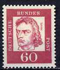 Germany - West 1961 Friedrich von Schiller 60pf (Writer) on fluorescent paper (from famous Germans def set) unmounted mint SG 1271B