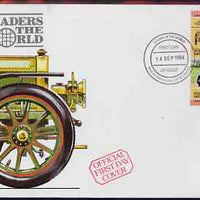 St Vincent - Bequia 1984 Cars #1 (Leaders of the World) $1 (1907 Rolls Royce) on illustrated cover with first day cancel