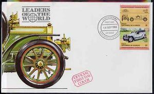 St Vincent - Bequia 1984 Cars #1 (Leaders of the World) $1 (1907 Rolls Royce) on illustrated cover with first day cancel