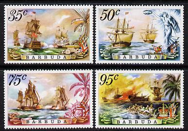 Barbuda 1975 Sea Battles set of 4 unmounted mint, SG 223-6