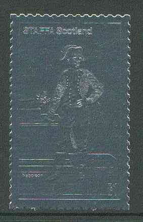 Staffa 19?? Napoleon standing £1 value embossed in silver (perf) unmounted mint