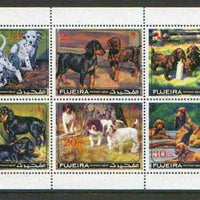 Fujeira 2000 Dogs perf sheetlet containing set of 6 values unmounted mint