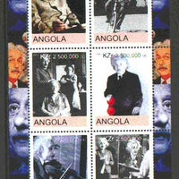 Angola 2000 Albert Einstein perf sheetlet containing set of 6 values unmounted mint