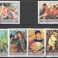 Somalia 1999 Paintings set of 6 fine cto used (Renoir, Cezanne, Degas, Gauguin)*