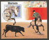 Afghanistan 1999 Horses (Bull Fight) m/sheet fine cto used