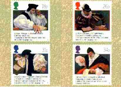 Great Britain 1988 Welsh Bible 400th Anniversary set of 4 PHQ cards unused and pristine