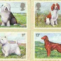 Great Britain 1979 Dogs set of 4 PHQ cards unused and pristine