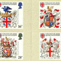 Great Britain 1984 College of Arms 500th Anniversary set of 4 PHQ cards unused and pristine