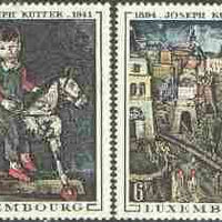 Luxembourg 1969 75th Birth Anniversary of Joseph Kutter (painter) set of 2 unmounted mint, SG 838-39*