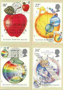 Great Britain 1987 Newton's Principles of Mathematics set of 4 PHQ cards with appropriate stamps each very fine used with first day cancels