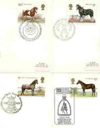 Great Britain 1978 Horses set of 4 PHQ cards with appropriate stamps each very fine used with first day cancels