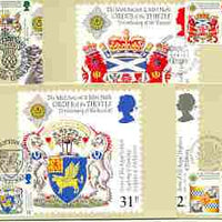 Great Britain 1987 Revival of the Order of the Thistle set of 4 PHQ cards with appropriate stamps each very fine used with first day cancels