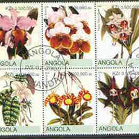 Angola 2000 Orchids #1 set of 6 very fine cto used