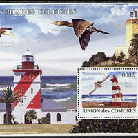 Comoro Islands 2009 Lighthouses & Birds perf s/sheet unmounted mint, Michel BL451