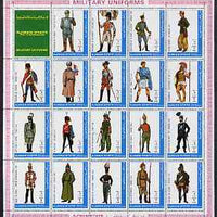 Ajman 1972 Military Uniforms #1 complete perf set of 19 values unmounted mint, Mi 1774-92A