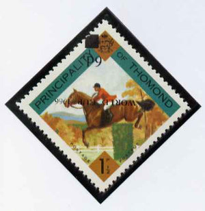 Thomond 1965 Show jumping 1.5d (Diamond-shaped) surcharged 6d World Cup 1966 opt inverted unmounted mint*