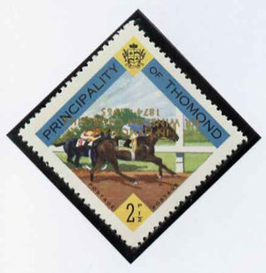 Thomond 1965 Horse Racing 2.5d (Diamond-shaped) with 'Sir Winston Churchill - In Memorium' overprint in gold with opt inverted* unmounted mint