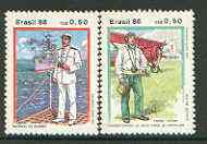 Brazil 1986 Military Uniforms set of 2 unmounted mint, SG 2264-65*