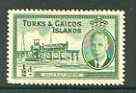 Turks & Caicos Islands 1950 KG6 Bulk Salt Loading 1/2d green unmounted mint, SG 221*