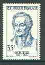 France 1957 Goethe 35f (from Famous Men set) unmounted mint SG 1363*