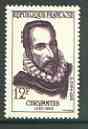 France 1957 Cervantes 12f (from Famous Men set) unmounted mint SG 1359*