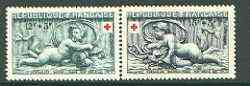 France 1952 Red Cross Fund (Sculptures) set of 2 unmounted mint, SG 1158-59*