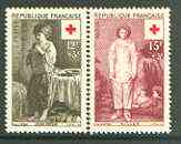 France 1956 Red Cross Fund (Paintings) set of 2 unmounted mint, SG 1314-15*