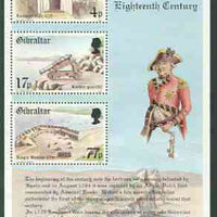 Gibraltar 1983 Fortress Gibraltar in the 18th Century m/sheet unmounted mint, SG MS 500