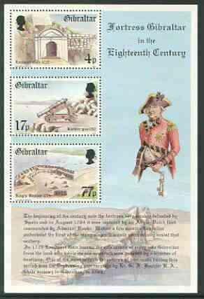 Gibraltar 1983 Fortress Gibraltar in the 18th Century m/sheet unmounted mint, SG MS 500