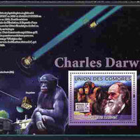 Comoro Islands 2009 Charles Darwin perf souvenir sheet unmounted mint, Michel BL 490