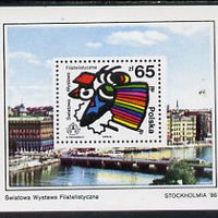 Poland 1986 Bird 'Stockholmia 86' Stamp Exhibition m/sheet unmounted mint (SG MS 3061)