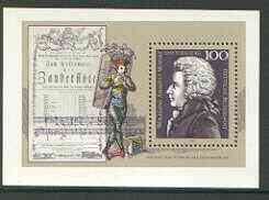 Germany 1991 Death Bicentenary of Mozart perf m/sheet unmounted mint, SG MS 2433