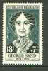 France 1957 National Relief Fund - George Sand unmounted mint SG 1341