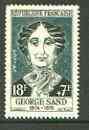 France 1957 National Relief Fund - George Sand unmounted mint SG 1341