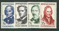 France 1958 French Scientists set of 4 unmounted mint, SG 1371-74*