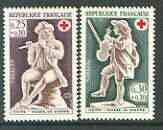 France 1967 Red Cross Fund (Musical Ivories) set of 2 unmounted mint, SG 1772-73*