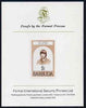 Barbuda 1981 Amy Johnson $1 imperf proof mounted on Format International proof card (as SG 548)