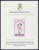 Barbuda 1981 Eleanor Roosevelt $4 imperf proof mounted on Format International proof card (as SG 549)