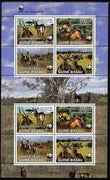 Guinea - Bissau 2008 WWF - Kobus perf sheetlet containing 2 x sets of 4 vaues unmounted mint as Michel 2626-49