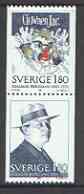 Sweden 1983 Birth Centenary of Hjalmar Bergman (novelist & dramatist) se-tenant set of 2 unmounted mint, SG 1166a