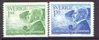 Sweden 1976 Literature nobel Prize Winner of 1916 set of 2 unmounted mint SG 905-906