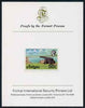 Antigua 1976 Cannon 50c (with imprint) imperf proof mounted on Format International proof card (as SG 481B)