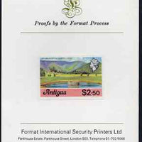 Antigua 1976 Irrigation Scheme $2.50 (without imprint) imperf proof mounted on Format International proof card (as SG 484A)