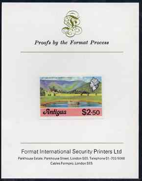 Antigua 1976 Irrigation Scheme $2.50 (without imprint) imperf proof mounted on Format International proof card (as SG 484A)