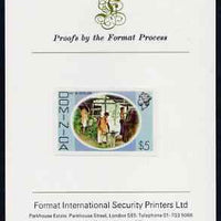 Dominica 1975-78 Bay Oil Distillery $5 imperf proof mounted on Format International proof card (as SG 506)