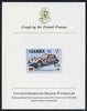 Gambia 1987 Ameripex 10d (1936 Horch 853) imperf proof mounted on Format International proof card, as SG 657